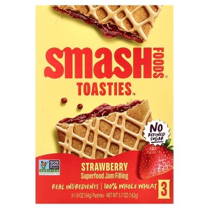 Smash Foods, Toasties, Strawberry, 3 Pastries, 1.9 oz - 1 of 4