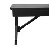 Flash Furniture HERCULES 40" x 12" Black Wash Commercial Antique Solid Pine Farmhouse Folding Bench with Foldable Locking X-Legs - 4 of 4
