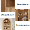 72 Inch High Arched Pantry with Doors, 5 Tier Kitchen Pantry with Adjustable Shelves and Gold Handles, Wood Dining Room Storage Cabinet - 4 of 4