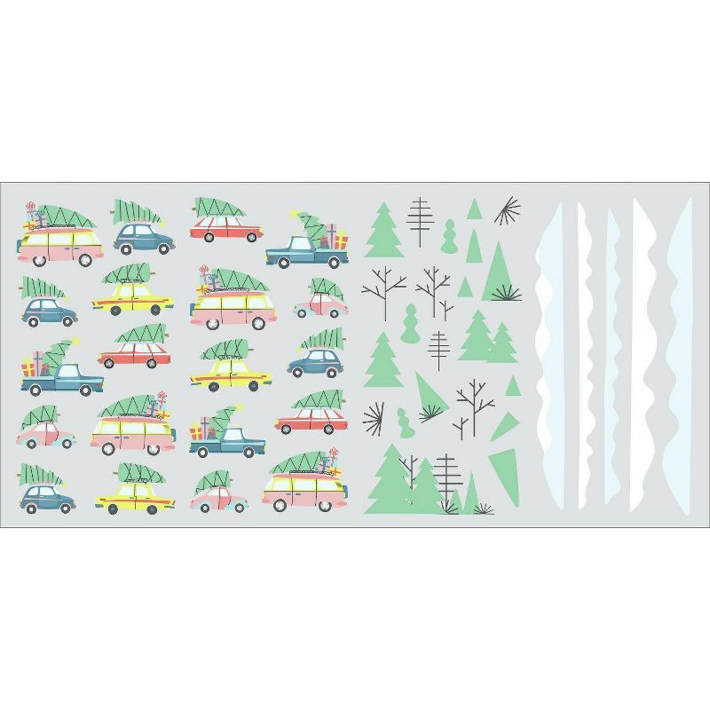 Retro Christmas Cars Peel and Stick Wall Decal - RoomMates, 4 of 6
