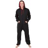 Joggies - Black & Red Adult Footless Hoodie One Piece - 4 of 4