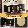 30" Rattan Bathroom Vanity with Sink, Cottage Country Wall Mount Floating Bathroom Vanity with Storage Cabinet Black - 4 of 4