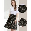 Allegra K Women's Floral Elastic Waist Knee Length A-line Summer Skirt - image 2 of 4