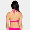 Smart & Sexy Women's The Getaway Halter Bikini Top Fuchsia Sizzle 38DDD - 3 of 4