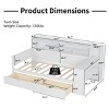 Full Size Wooden Daybed with Built-In Desk, Multi-Functional Frame with Storage Shelves and Drawers, Space-Saving Design-Maison Boucle - 4 of 4