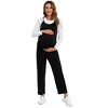 Coolmee Women's Maternity Jumpsuits Casual Adjustable Spaghetti Strap Jogger Overalls Outfits Pregnancy Rompers with Pockets XL Black - 2 of 4