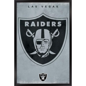 Trends International NFL Las Vegas Raiders - Logo 25 Framed Wall Poster Prints - 1 of 4