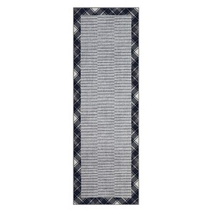 Modern Bordered Living Room Bedroom Area Rugs, Washable Soft Non Slip Throw Carpet for Dining Room, Foldable Thin Mat - 1 of 4