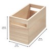 iDesign Paulownia Wood Stackable Pantry Storage Bin - Set of 2 - Natural - 4 of 4