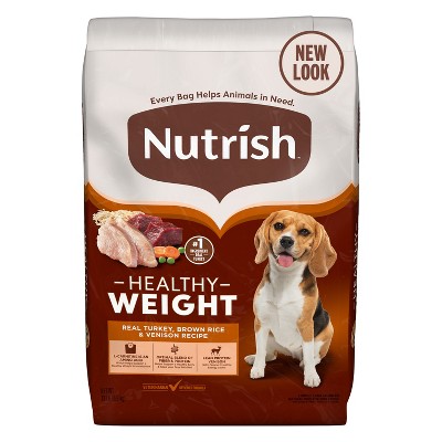 Nutrish Healthy Weight Turkey, Brown Rice & Venison Dry Dog Food - 13lbs