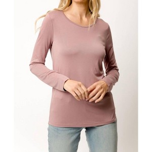 Women's Cupro Modal Slim Top - mystree - 1 of 3