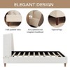 GDFStudio Eshar Modern Boucle Upholstered Platform Bed Frame with Wingback Headboard and Wooden Legs - 4 of 4