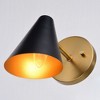 Vaxcel Pryce 1 - Light Sconce in  Matte Black/Satin Brass - 4 of 4