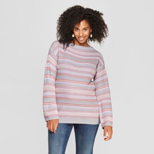 Maternity Striped Pullover - Isabel Maternity by Ingrid & Isabel Pink S, Women