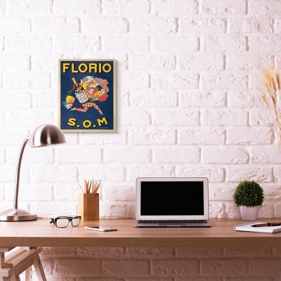 Florio Vintage Poster Drink Design Canvas Wall Art, 16 x 20