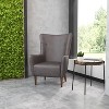 Flash Furniture Connor Traditional Wingback Accent Chair, Commercial Grade Faux Leather Upholstery and Wooden Frame and Legs - 4 of 4