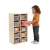 ECR4Kids Streamline 10 Cubby Tray Cabinet with 10 Scoop Front Storage Bins, 5x2, Natural - 4 of 4