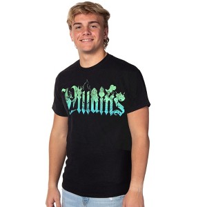 Seven Times Six Disney Villains Shirt Mens Captain Hook Ursula Maleficent Scar Graphic Tee Black - 1 of 4