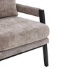 Chenille Mid-Century Accent Armchair with Removable Back Cushion and Solid Acacia Frame - 4 of 4