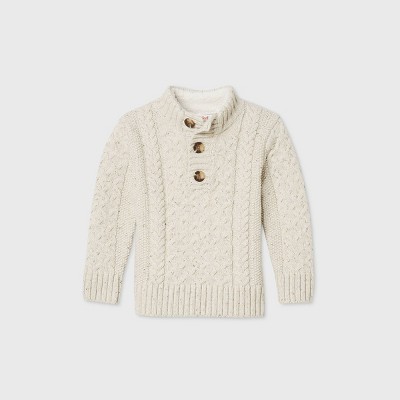 mock neck cream sweater