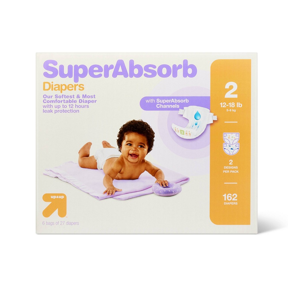 Photos - Baby Hygiene Disposable Diapers Giant Pack - Size 2 - 162ct - up & up™