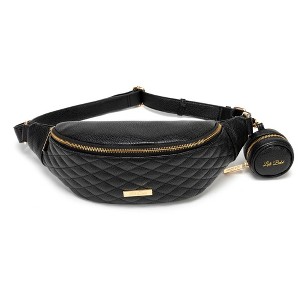 Luli Bebe Monaco Sling Bag, Luxury & Stain Resistant Quilted Exterior, Made From Eco-Friendly Vegan Leather, For Travel & Everyday Use - 1 of 4