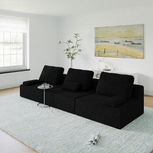 120" Luxury Modular Floor Sofa with Convertible Design, High-Resilience Foam Filling, and Free Combination Layout - 1 of 4