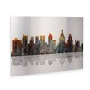 Trademark Fine Art - Marlene Watson 'Philadelphia Pennsylvania Skyline' Floating Brushed Aluminum Art - 2 of 3
