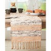 Saro Lifestyle Table Runner with Stripe Design, 16"x72", Orange - 3 of 3