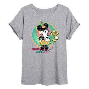 Women's - Disney - Minnie Mouse Cute Oversized Graphic T-Shirt - 1 of 4