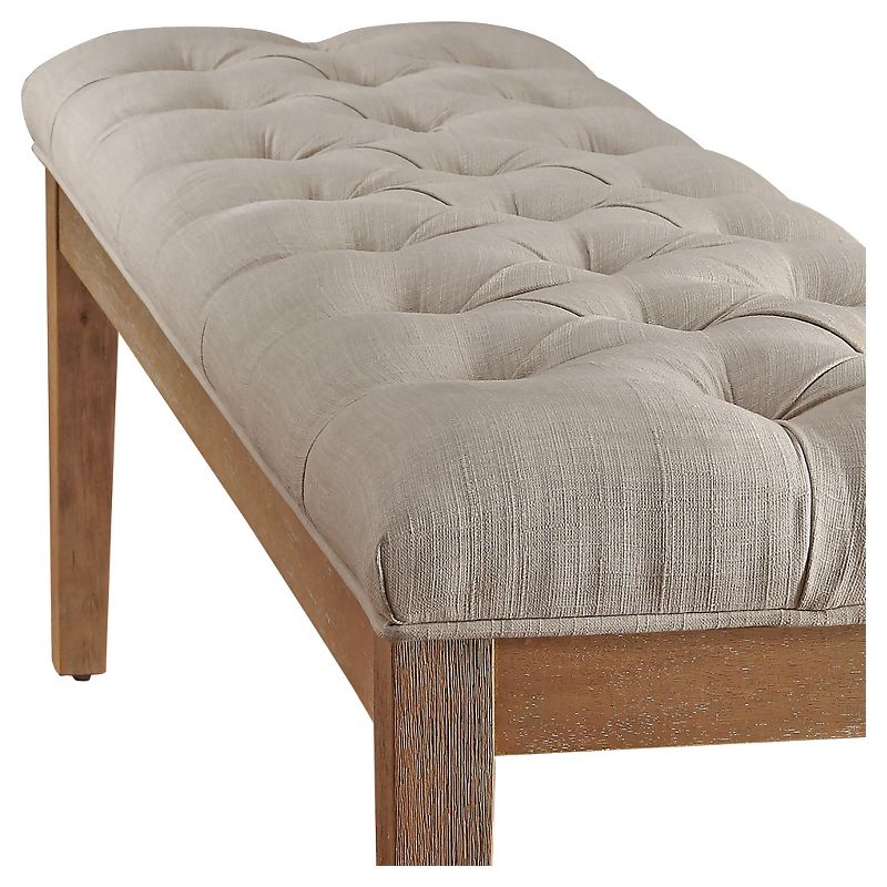 Beechhurst Button Tufted Bench Wood - Inspire Q, 4 of 16