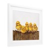 Stupell Industries Chicks on the Fence Framed Print Under Glass Art - 2 of 4
