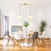 Rennnsan Elione 36"W 2-Light Linear Milk Glass Modern Dimmable Kitchen Island Pendant in Gold - 4 of 4