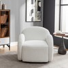 SEYNAR Modern Glam Boucle Upholstered Swivel Accent Armchair - 2 of 4