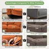 Set of 2 Chenille Armchairs with Ottomans and Slipcovered Deep Seat Chairs, Removable Covers with Large Pillows, 300lb Capacity - 4 of 4