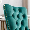 Kumasinova Set of 2 Tufted Solid Wood Dining Chair, Velvet Upholstered Kitchen Chair with Chrome Stainless Steel Plating Legs & Nailhead Trim - 4 of 4