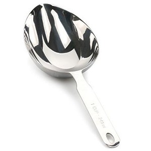 RSVP International Endurance Stainless Steel Measuring Scoop Collection, Oval, 1-Cup - 1 of 3