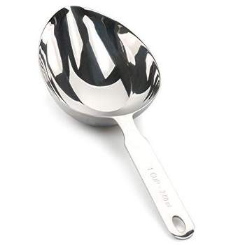 RSVP International Endurance Stainless Steel Measuring Scoop Collection, Oval, 1-Cup