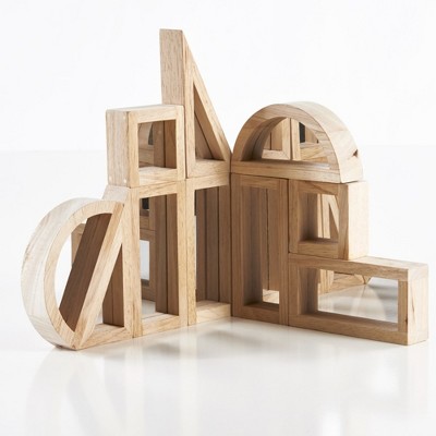 wooden mirror blocks