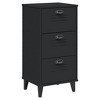 vidaXL Bedside Cabinet Accent End Table Bedroom Furniture Solid Wood Pine, 15.7"x13.8"x31.5" - 2 of 4
