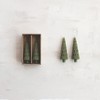 Storied Home 2-Piece Unscented Tree Shaped Taper Candles in Box with Holly, Green and Red - 2 of 2