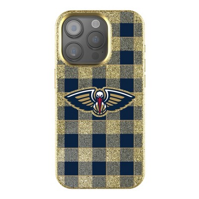 Keyscaper NBA Plaid Bling Cell Phone Case for iPhone 15 Pro