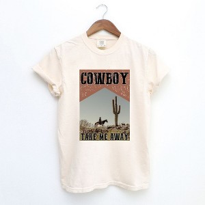 Simply Sage Market Women's Cowboy Take Me Away Desert Short Sleeve Garment Dyed Tee - 1 of 2