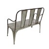 Metal Garden Bench - Olivia & May: Fade-Resistant, 2-Seater, Non-Upholstered, 40" Height - 2 of 4