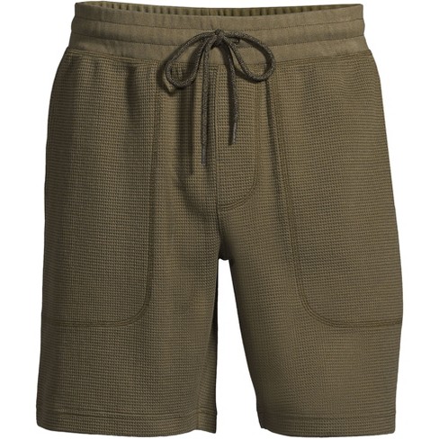 Lands' End Men's Waffle Pajama Shorts - Medium - Forest Moss