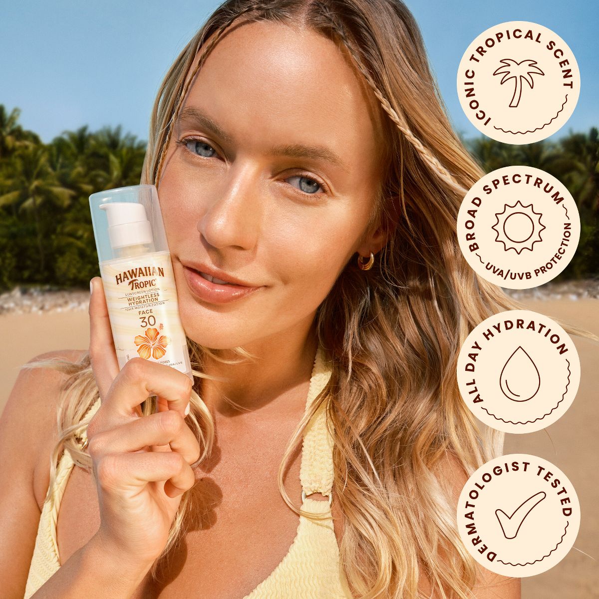Hawaiian Tropic Silk Hydration Weightless Face Sunscreen - SPF 30 - 1.7oz - thumbnail 8