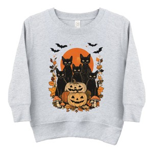Black Cats Pumpkin Vintage - Toddler Graphic Sweatshirt and Youth Graphic Sweatshirt - 1 of 3