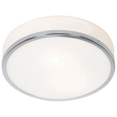 Aero 10" Chrome and Glass Flush Mount Light