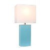 Lalia Home Lexington 21" Leather Base Table Lamps with Fabric Shade - 2 of 4