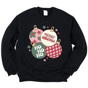 Simply Sage Market Women's Graphic Sweatshirt Christmas Ornaments - 1 of 4